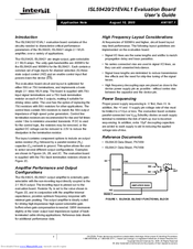 Intersil ISL59420/21EVAL1 User Manual