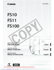 Canon Fs100 Manuals Manualslib
