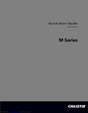 Christie Roadster S+14K-M2 Quick Start Manual