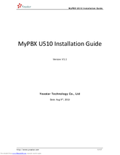 Yeastar Technology MyPBX U510 Installation Manual