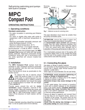 Calpeda MPC Compact Pool Operating Instructions Manual