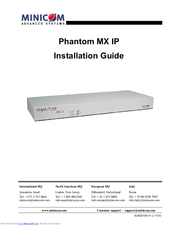 Minicom PHANTOM MX IP Installation Manual