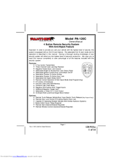 Panther PA-120C Owner's Manual