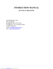 Lectrosonics R172 Instruction Manual