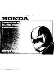 Honda CBR1100XX Owner's Manual