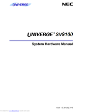 Nec Univerge SV9100 Hardware Manual
