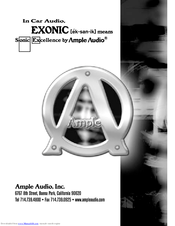 Ample Audio EXONIC 12X Owner's Manual
