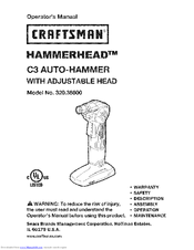Craftsman Hammerhead 320.38600 Operator's Manual