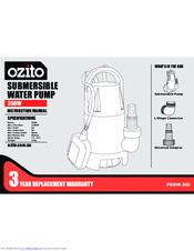 Ozito PSDW-350 Instruction Manual