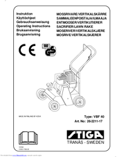 Stiga VBF 40 Operating Instructions Manual