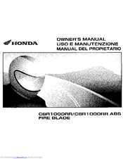 Honda CBR1000RR Fireblade Owner's Manual