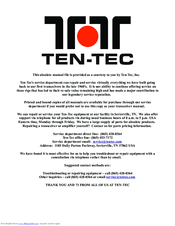 Ten-Tec Titan II 416 Operator's Manual