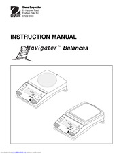 Ohaus Navigator Instruction Manual