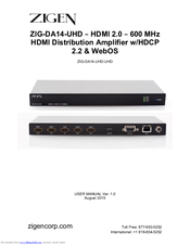 Zigen ZIG-DA14-UHD-UHD User Manual