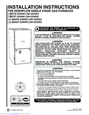 HVAC Partners 80DSP series Installation Instructions Manual