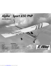 E-FLITE Alpha Sport 450 PNP Assembly Manual
