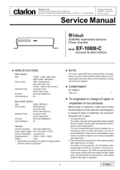 Clarion EF-1080I-C Service Manual