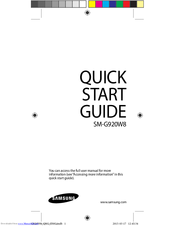 Samsung Galaxy S6 Edge G925W8 Quick Start Manual