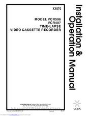 Vicon VCR407 Installation & Operation Manual