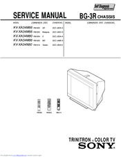 Sony Trinitron KV-XA34M86 Service Manual