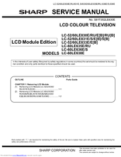 Sharp LC-60LE635E/RU Service Manual