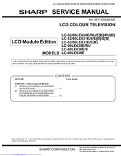 Sharp LC-52/60LE830E/RU/E[B]/RU[B] Service Manual