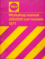 BSA 1971 B25SS Gold Star Workshop Manual
