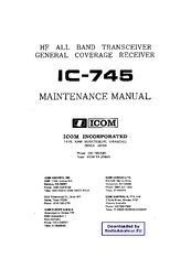 Icom IC-745 Maintenance Manual