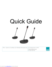 avd Confidea G3 Quick Manual
