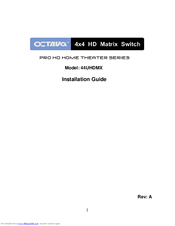 Octava 44UHDMX Installation Manual