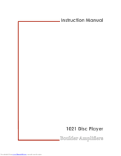 Boulder 1021 Instruction Manual