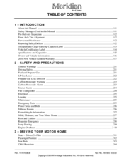 Winnebago 2010 Meridian V Class Operator's Manual
