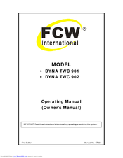 FCW DYNA TWC 901 Operating Manual
