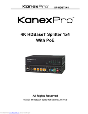 KanexPro SP-HDBT1X4 Operation Instruction Manual