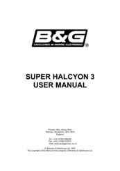 B & G Super Halcyon 3 User Manual