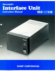 Sharp MZ-801/0 Instruction Manual