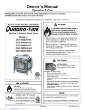 Quadra-Fire EXPLRMED-MBK Owner's Manual