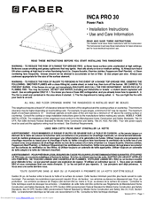 Faber INCA PRO 30 RB Installation Instructions Manual