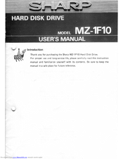 Sharp MZ1F10 User Manual