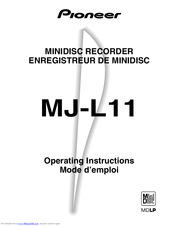 Pioneer MJ-L11 Operating Instructions Manual