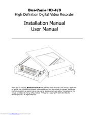 Robotics Technologies Bus-Cam HD-8 Installation Manual