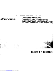 Honda CBR1100XX Owner's Manual