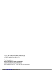 Holux GR-271 Quick Start Manual