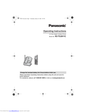 Panasonic KX-TG2611C Operating Instructions Manual