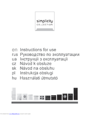 Simplicity GKTG6SY2W Instruction Manual