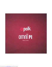 Polk Audio Omni P1 Setup Manual