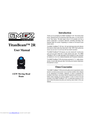 OMEZ LIGHTING TitanBeam 2R User Manual