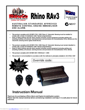 RHINO Rhino RAv3 Instruction Manual