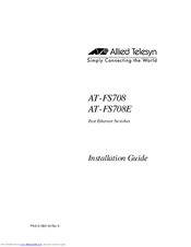 Allied Telesis AT-FS708E Installation Manual