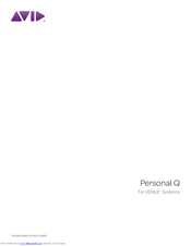 Avid Technology Personal Q User Manual